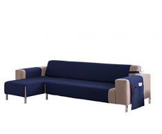 Martina Home Betta - Couvre-Chaise Longue Bras Gauche Chaise Longue XL 280 CM Bleu Marine