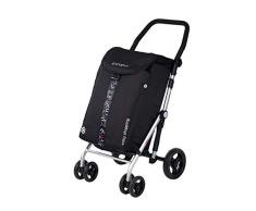 Carlett 1 Chariot de Courses Lett 470, Grande capacité, Collection 2019-2020, Noir