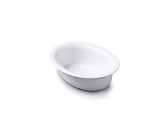 Wm Bartleet & Sons Plat à tarte ovale en porcelaine, Porcelaine, blanc, 18 cm