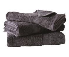De Witte Lietaer 194865 Lot de 3 Draps de Douche Coton Gris FoncÃ© 140 x 70 cm