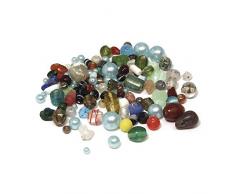 Rayher 1409900 Perles en Verre sous Blister 75 g - Mélange Multicolore
