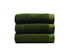 Home Basic - Lot 3 Serviettes Eponge, 33x50 cm Serviette invité, 50x100 e Maxi Drap de Bain 100x150 cm, Couleur Kaki