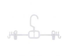 MSV 270 Cintre avec Pinces 35 cm, Plastique, Blanche, 35x20x8 cm