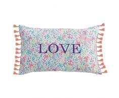 douceur dinterieur Fresh Liberty Coussin Franges, Multicolore, 30 x 50 CM