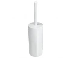 InterDesign Una brosse à toilettes et support pour lâhygiène de la salle de bain, balai WC compact et son porte-balai en plastique, blanc