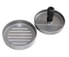 STONELINE 16264Â Hamburger de la Presse Ustensiles de Cuisine, Aluminium, Argent, 14,6Â x 13.1Â x 5,3Â cm