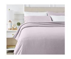 AmazonBasics Parure de lit avec housse de couette en microfibre chinÃ©e 220 x 250 cm, Violet crÃ©puscule