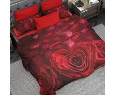 PETTI Artigiani Italiani - Housse de Couette, Lit (120x200), Passion, Tissu 100% Satin Frais, 100% Made in Italy