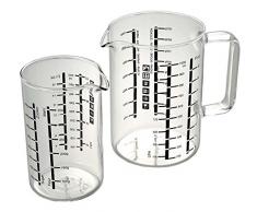 Bohemia Lot de 2 verres doseur en verre Transparent 9,5 x 8,3 x 13,3 cm