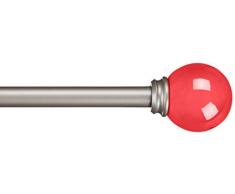 AmazonBasics Tringle à rideau décorative diamètre 1,6 cm avec embouts ronds - 218 cm, Rose