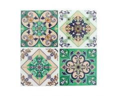 Artemio 22002022 Set de 4 Stickers MosaÃ¯que, RÃ©sine Ãpoxy, Vert, 26,5 x 0,2 x 31 cm
