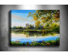 Bonamaison Peinture sur toile, multicolore, 50 x 70 cm - Conçu et fabriqué en Turquie