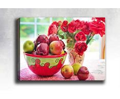 Bonamaison Peinture sur toile, multicolore, 40 x 60 cm - ConÃ§u et fabriquÃ© en Turquie