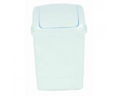 MSV 100374 Poubelle a Bascule en Plastique 26l, PolypropylÃ¨ne, Blanc, 2 cm