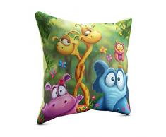 Picanova Coussin dÃ©coratif, Satin, Multicolore, 40 x 40 cm