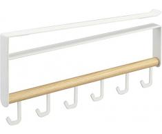 Yamazaki Under Shelf Tool Hook Crochets de Cuisine, Acier, Blanc