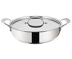 Tefal H80302 Jamie Oliver Poêle Premium INOX Induction, Acier Inoxydable, Acier Inoxydable, 39.8 x 34.8 x 11.3 cm