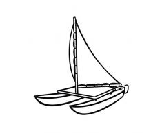 TATOUTEX Stickers Catamaran - Vert Lime, L 40cm x H 43cm