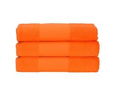 A&R Towels A&â¿Print-Me Serviette de Toilette Orange Vif Taille Unique 50 x 100 cm