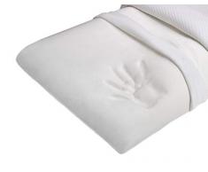 Italian Bed Linen Oreiller à mémoire de Forme, Blanc, 42 x 72 x 11 cm