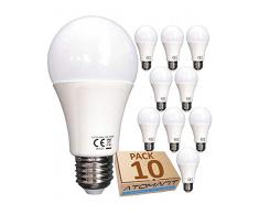 Ampoule LED Atomant blanc neutre 4 500 K, 12 W, Ã©quivalent 120 W, non rÃ©glable, 1200 lumens, lot de 10