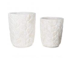 EUROCINSA 18125 Pot de Fleurs en polyrésine, Naturel, 29 x 35/35 x 42 cm