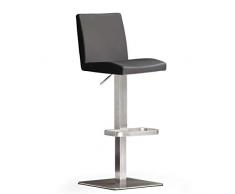 Robas Lund Barstuhl Lo.PES Tabouret de Bar, Acier Inoxydable, Noir, 52 x 40 x 110