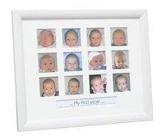 Deknudt Frames S54ST9 Cadre pour 12 Photos S54SF1 Bois Peint Blanc 24 x 30 cm