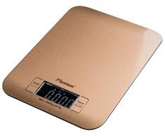 Bestron Balance de cuisine numérique, Avec écran LCD, Capacité de charge 5 kg, Précision à 1 g, Cuivre
