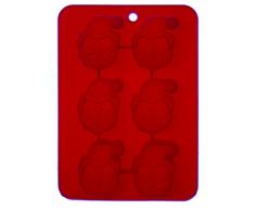 Excelsa Moule en Silicone Mini 6, PÃ¨re NoÃ«l Rouge