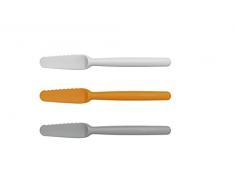 Fiskars Set de 3 Couteaux à tartiner, Plastique, Blanc/Orange/Gris, Functional Form, 1016121