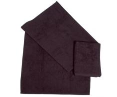 Dyckhoff 410934115 Lot de 1 Serviette essuie-Mains / 1 Serviette de Bain Noir 100 x 50Â cm / 140 x 70Â cm