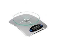 Hi 16204 Balance de Cuisine numérique avec Plaque de Verre, Plastique, Argent, 18 x 18 x 10 cm