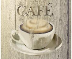 Wenko 2713600100 Fond de hotte en verre Café 60x50 cm, trempé, Multicolore, 61 x 51 x 2 cm