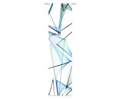 Home Fashion 86677â706 Lugo Panneau Coulissant Impression numérique, Plastique, Bleu, 250 x 65 cm