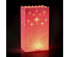 Gif House Int Sac lanterne Rose/Ã©toiles