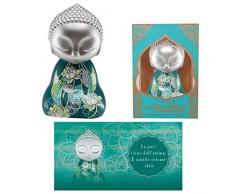 Little Buddha Figurine avec Citation, Vert foncÃ©, Taille Unique
