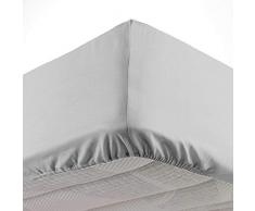 douceur dintérieur drap housse 2 personnes 180x200 cm lina galet