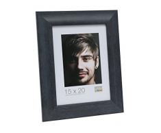 Deknudt Frames S45MF2 Cadre Photo Profil Incliné Look Peint Résine Noir 18 x 24 cm