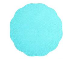 le jardin des cigales set de table (0)38cm fibre papier fleur turquoise