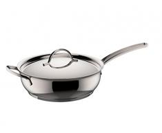 Lagostina 012898032026 Armonia Sauteuse avec 1 Anse et 1 Manche Couvercle Tous Feux Dont Induction, Acier Inoxydable, Inox, 26 cm