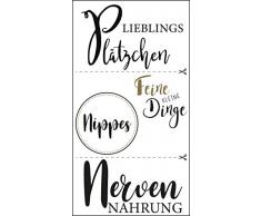 Rayher 50104000 Motifs autocollants dÃ©co Nervennahrung, 10x16cm, sct.-LS 2feuiiles