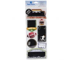 Paper House Football-Chalkboard Stickers, Acrylique, Multicolore