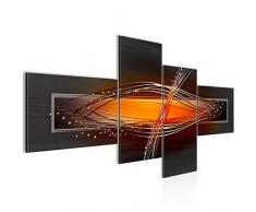 Tableau decoration murale abstrait 150 x 60 cm XXL Impression sur Toile Salon Appartment Marron 4 Parties prÃªt Ã accrocher 103345b