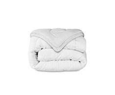 SLEEPMED Couette 4 Saisons 100% Microfibre tissÃ©e Douce avec garnissage en Fibre Creuse synthÃ©tique, Blanc, x_200 cm