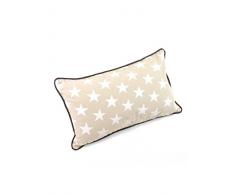 HomeMaison Imprimés Etoilés Coussin, Coton, Naturel, 50x30 cm