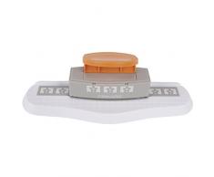 Fiskars Perforatrice de lisière Set de démarrage, Avec motifs de cartouches interchangeables, Gris/Blanc/Orange, 1004688