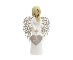 You Are An Angel an017i Figurine Ange, céramique, Blanc, 9,3 x 9,3 x 15,5 cm