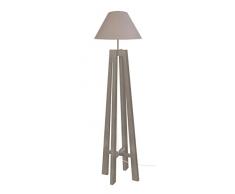 Tosel 51189 Lampadaire 1 Lumière, Bois, E27, 40 W, Blanc, 40 x 156 cm