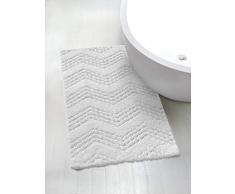 Gabel Tapis de Bain uni en Pur Coton, 50 x 80 cm, Blanc